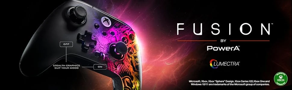 Power A PowerA FUSION Pro belaidis valdiklis su “Lumectra“ skirtas „XBOX Series X S“ aprašymas - Prekės nuotrauka Power A PowerA FUSION Pro belaidis valdiklis su “Lumectra“ skirtas „XBOX Series X S“ aprašymas - Prekės nuotrauka