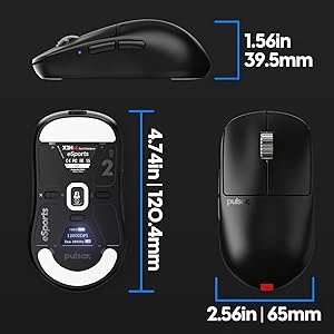 Pulsar X2-H High Hump eS žaidimų pelė, juoda PX2HES21 aprašymas - Prekės nuotrauka