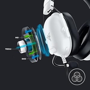 Ausinės Razer BlackShark V2 X balta aprašymas - Prekės nuotrauka