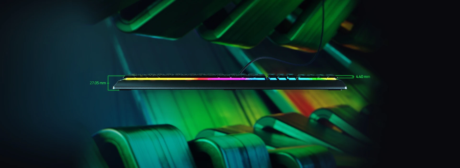 Razer | Ornata V3 | Klaviatūra žaidimams | su laidu | RGB LED pašvietimas | US | Mecha-Membrane | Juodas aprašymas - Prekės nuotrauka Razer | Ornata V3 | Klaviatūra žaidimams | su laidu | RGB LED pašvietimas | US | Mecha-Membrane | Juodas aprašymas - Prekės nuotrauka