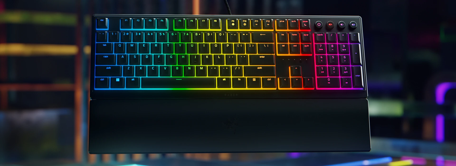 Razer | Ornata V3 | Klaviatūra žaidimams | su laidu | RGB LED pašvietimas | US | Mecha-Membrane | Juodas aprašymas - Prekės nuotrauka Razer | Ornata V3 | Klaviatūra žaidimams | su laidu | RGB LED pašvietimas | US | Mecha-Membrane | Juodas aprašymas - Prekės nuotrauka