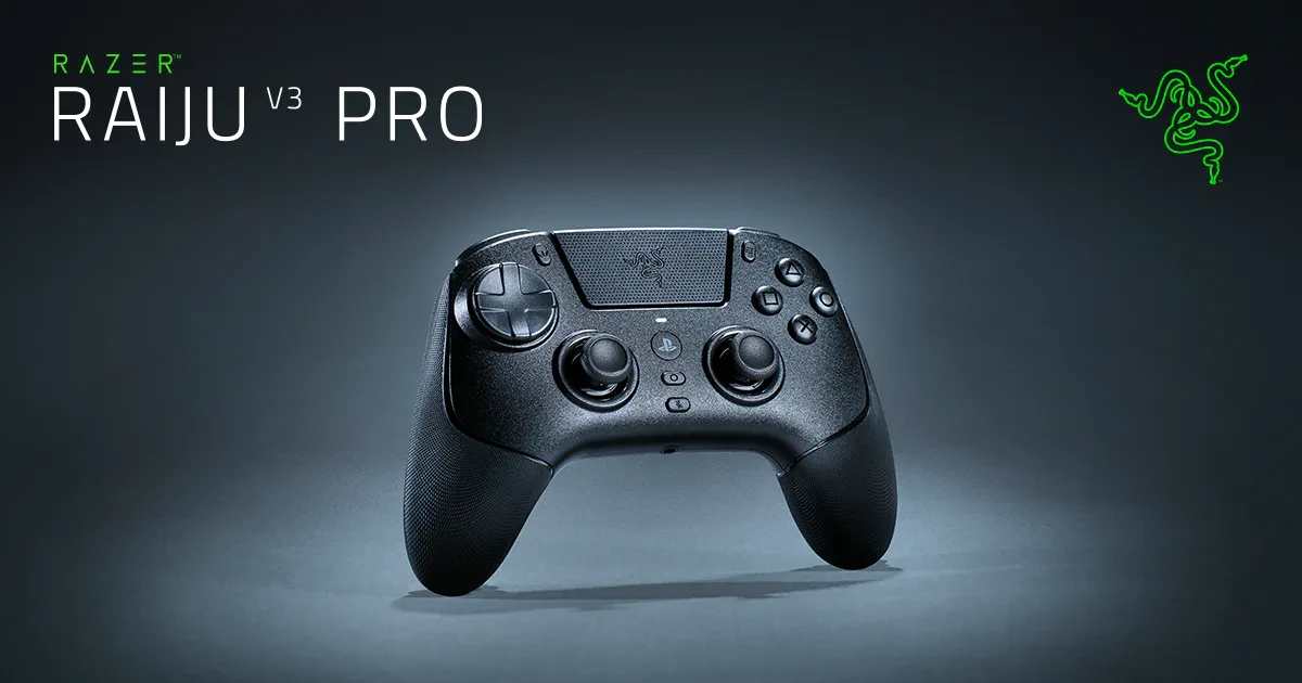 Razer Gaming Controller | Raiju V3 Pro for PS5 & PC | Juodas aprašymas - Prekės nuotrauka