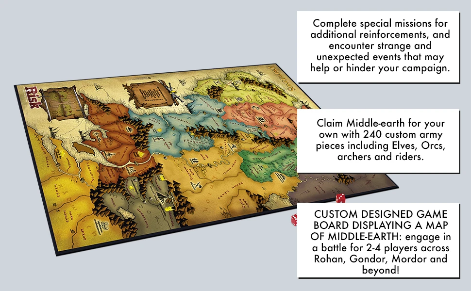 Winning Moves RISK: The Lord of the Rings aprašymas - Prekės nuotrauka