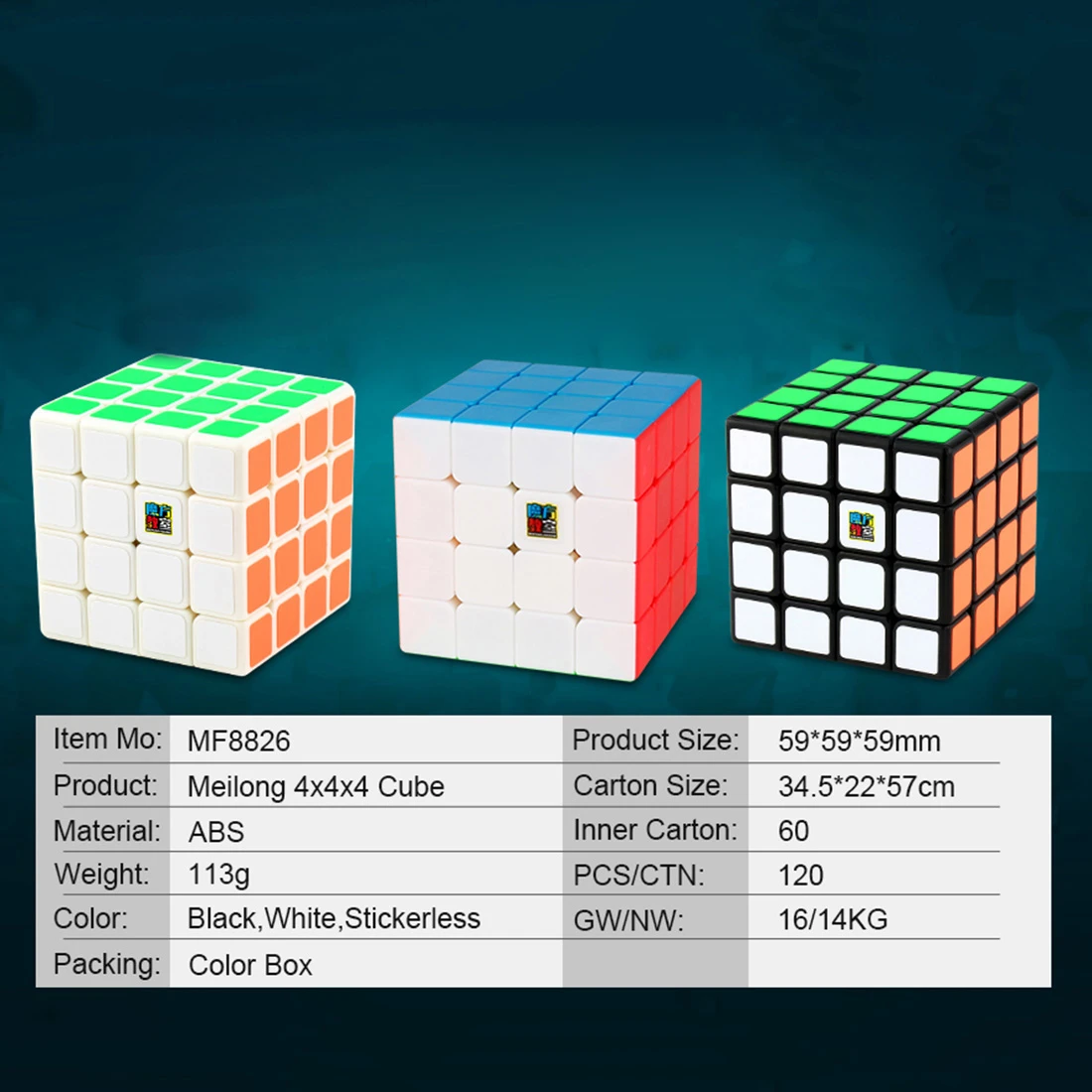 Vennerd Forlag As Rubiko Kubas - MoYu MeiLong 4x4x4 Magic Cube aprašymas - Prekės nuotrauka