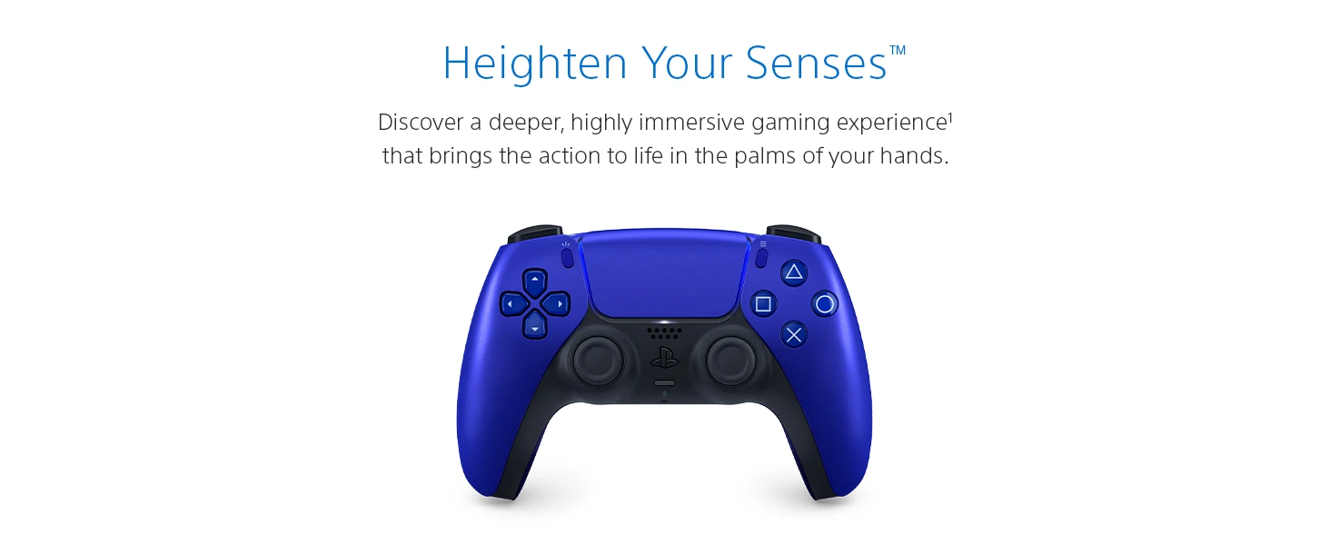 Sony PlayStation DualSense Cobalt Mėlyna belaidis valdiklis (PS5) aprašymas - Prekės nuotrauka Sony PlayStation DualSense Cobalt Mėlyna belaidis valdiklis (PS5) aprašymas - Prekės nuotrauka