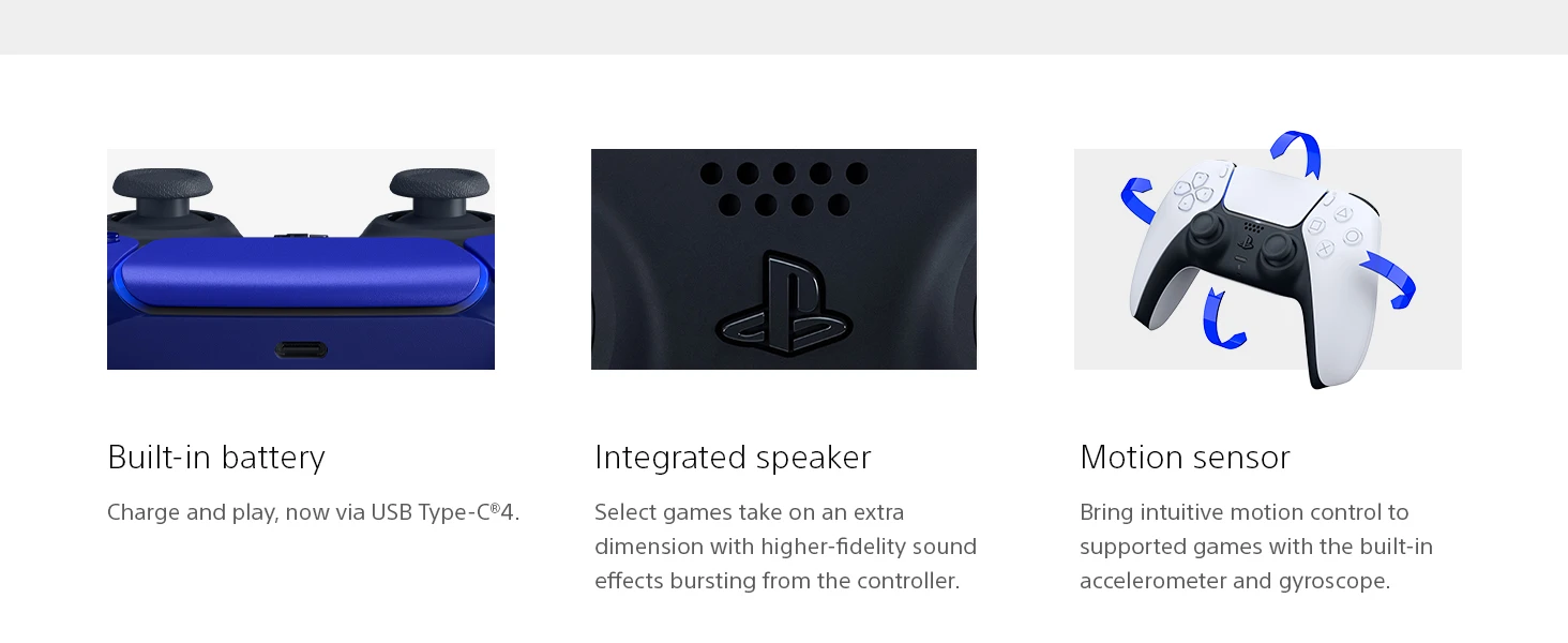 Sony PlayStation DualSense Cobalt Mėlyna belaidis valdiklis (PS5) aprašymas - Prekės nuotrauka Sony PlayStation DualSense Cobalt Mėlyna belaidis valdiklis (PS5) aprašymas - Prekės nuotrauka