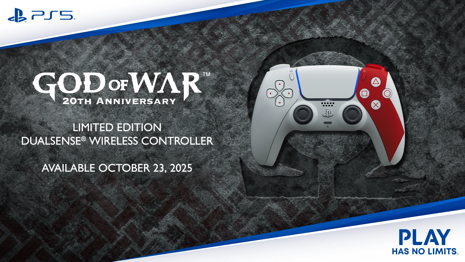 Sony PlayStation DualSense God of War 20th Anniversary Edition belaidis valdiklis (PS5) aprašymas - Prekės nuotrauka
