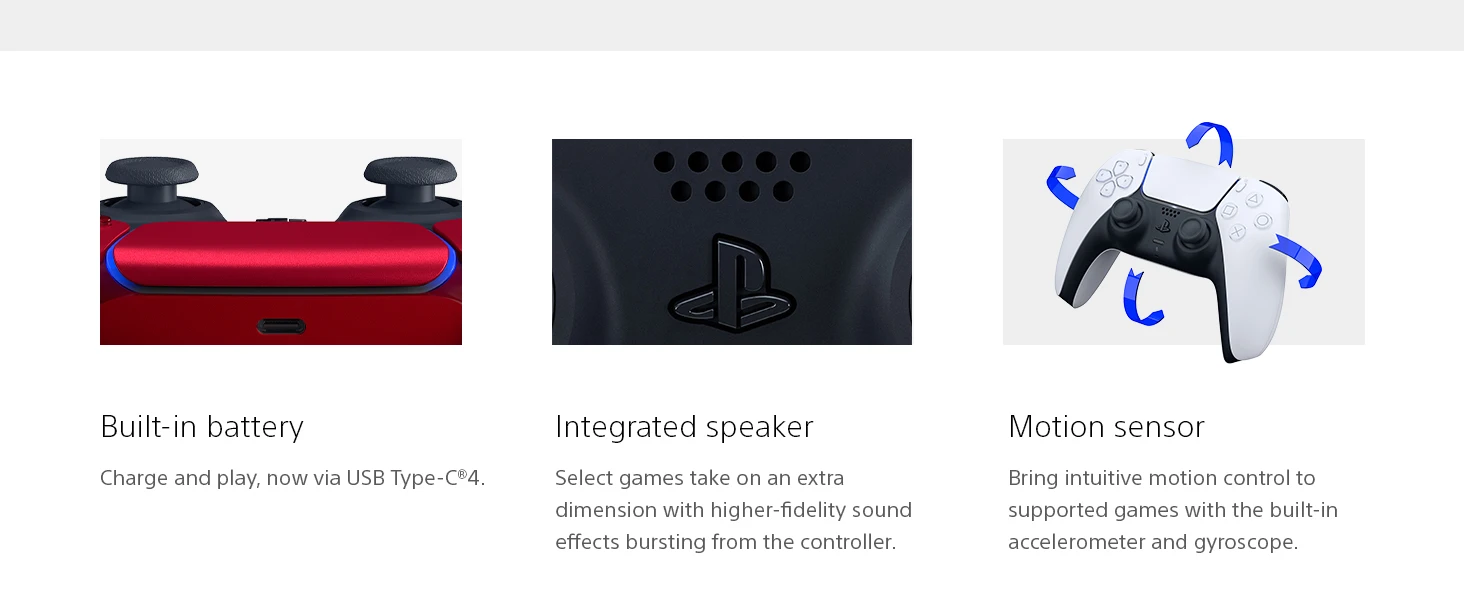 Sony PlayStation DualSense Volcanic Raudona belaidis valdiklis (PS5) aprašymas - Prekės nuotrauka Sony PlayStation DualSense Volcanic Raudona belaidis valdiklis (PS5) aprašymas - Prekės nuotrauka