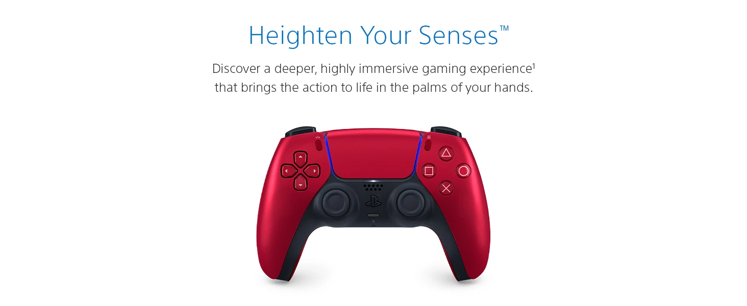 Sony PlayStation DualSense Volcanic Raudona belaidis valdiklis (PS5) aprašymas - Prekės nuotrauka Sony PlayStation DualSense Volcanic Raudona belaidis valdiklis (PS5) aprašymas - Prekės nuotrauka