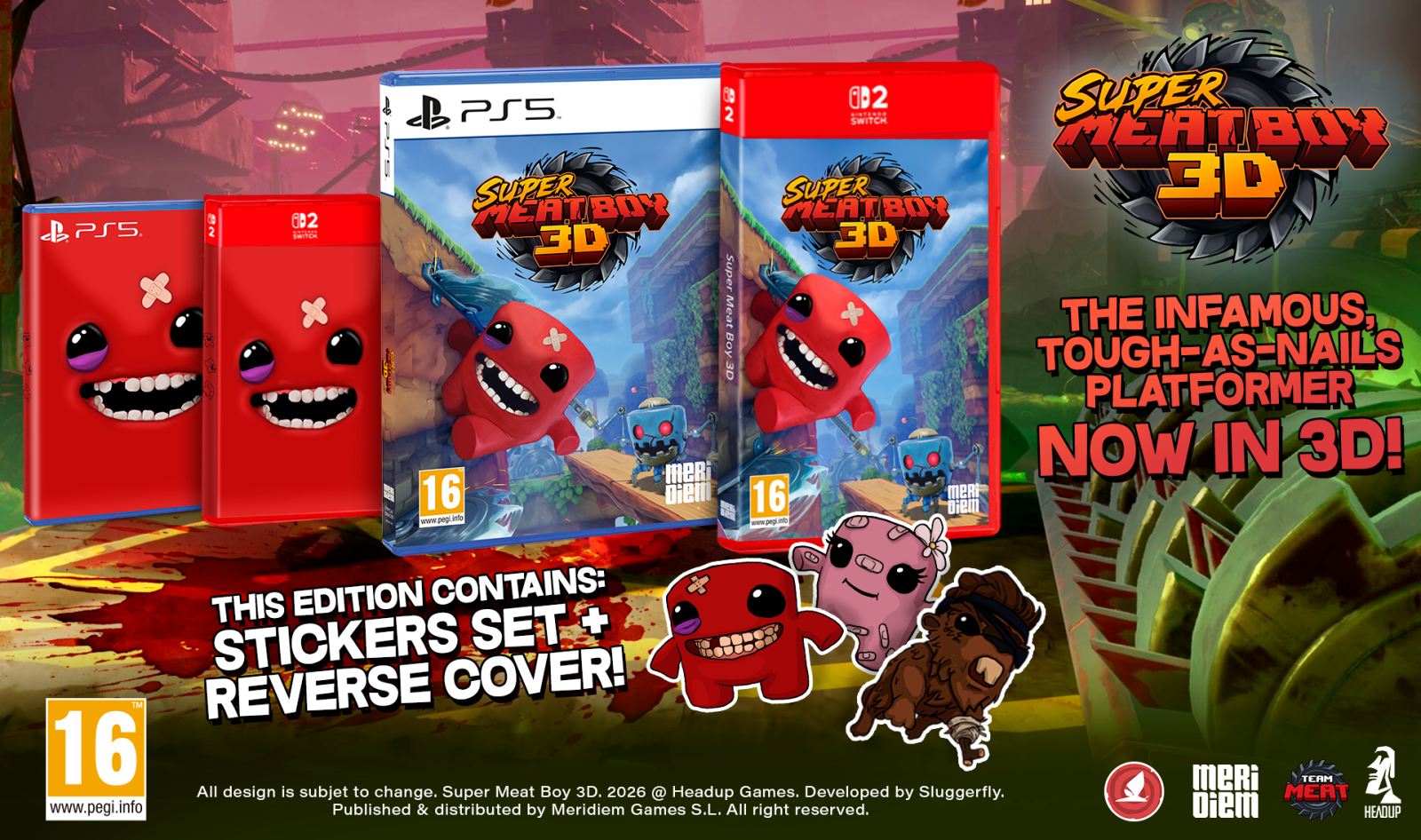 Pm Studios Super Meat Boy 3D - Special Edition PS5 aprašymas - Prekės nuotrauka