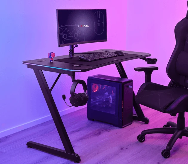 TRUST GXT 710 Luminus Pro RGB Stalas (Juodas) aprašymas - Prekės nuotrauka