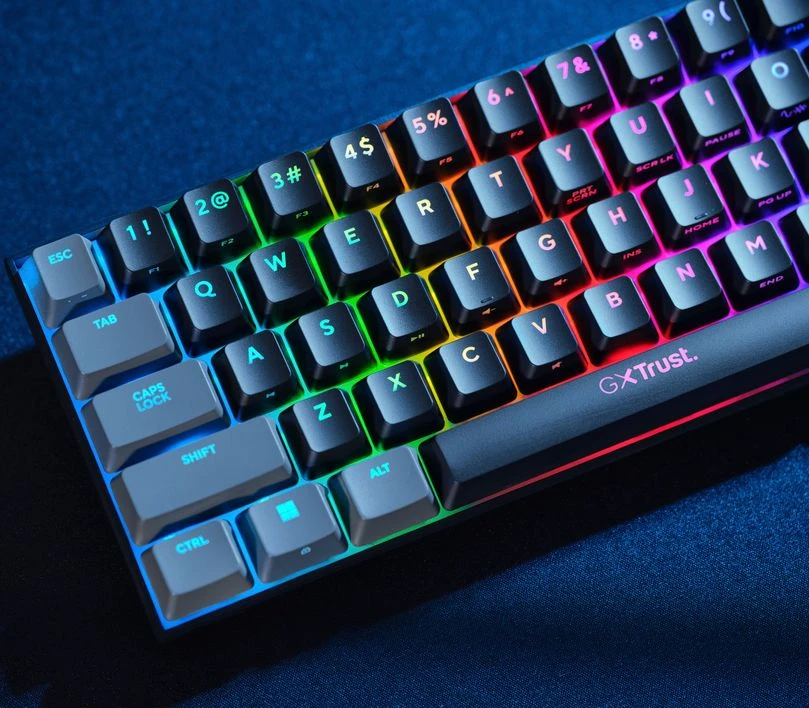 TRUST GXT 867 ACIRA 60% MINI RGB mechaninė klaviatūra aprašymas - Prekės nuotrauka TRUST GXT 867 ACIRA 60% MINI RGB mechaninė klaviatūra aprašymas - Prekės nuotrauka