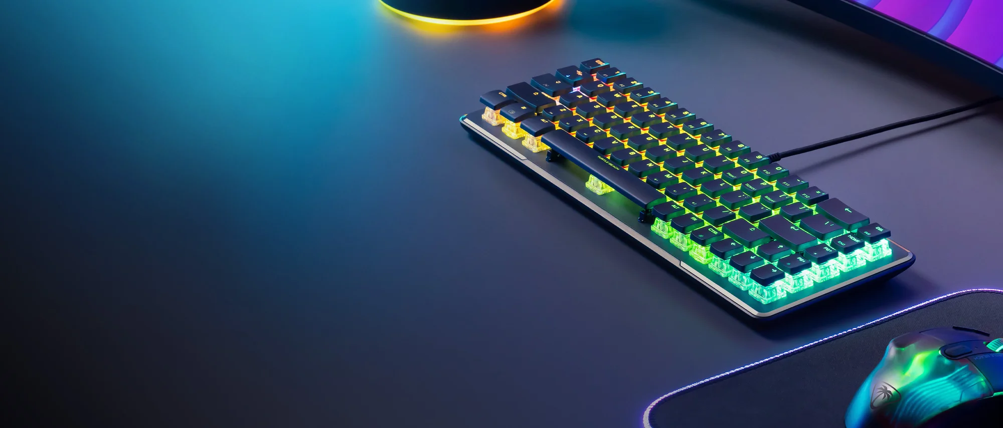 Turtle Beach Vulcan II Mini 65% juoda laidinė mechaninė klaviatūra (Raudona switch, US) aprašymas - Prekės nuotrauka