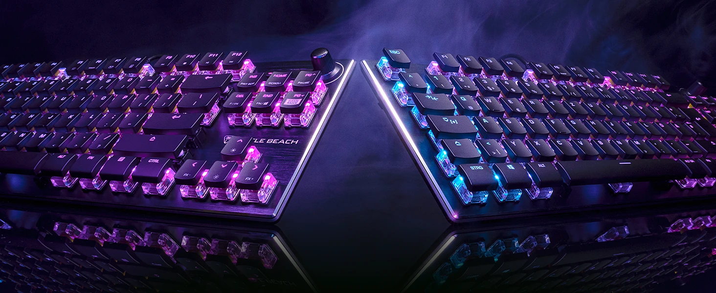 Turtle Beach Vulcan TKL RGB 75% juoda laidinė mechaninė klaviatūra (Titan II Raudona switch, US) aprašymas - Prekės nuotrauka Turtle Beach Vulcan TKL RGB 75% juoda laidinė mechaninė klaviatūra (Titan II Raudona switch, US) aprašymas - Prekės nuotrauka