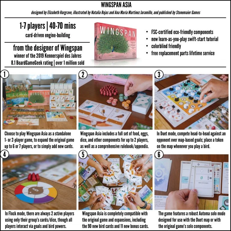 Stonemaier Games Wingspan Asia aprašymas - Prekės nuotrauka