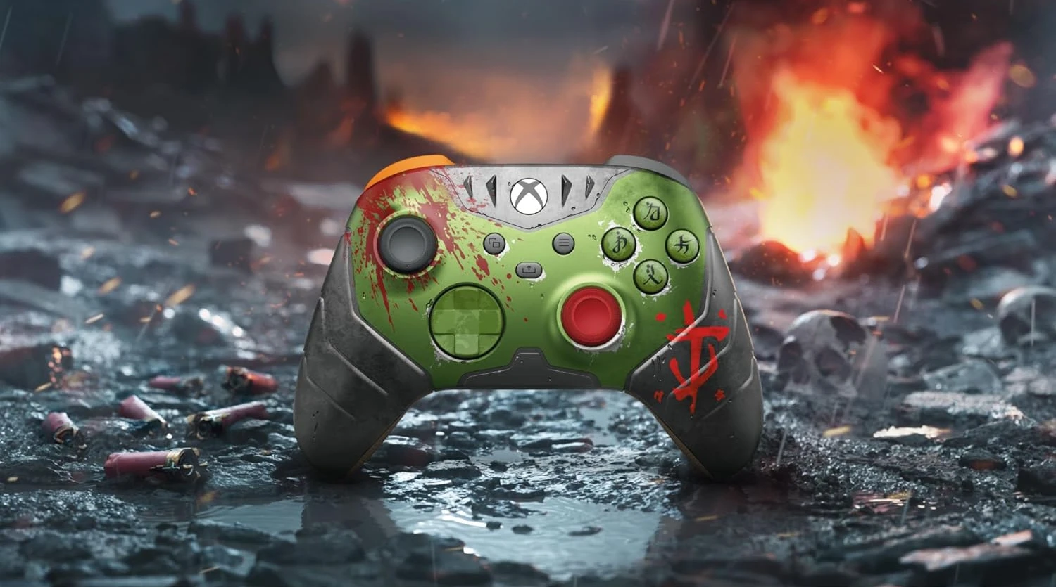 „Xbox Game Studios“ „Xbox Series“ belaidis valdiklis (DOOM The Dark Ages Limited Edition) aprašymas - Prekės nuotrauka „Xbox Game Studios“ „Xbox Series“ belaidis valdiklis (DOOM The Dark Ages Limited Edition) aprašymas - Prekės nuotrauka