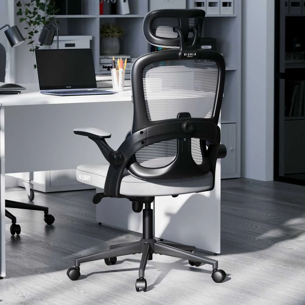 Ergonominė kėdė Diablo V, šviesiai pilka