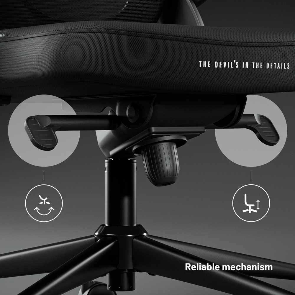 Diablo Chairs Diablo V-Light Shadow Juodas ergonominė kėdė