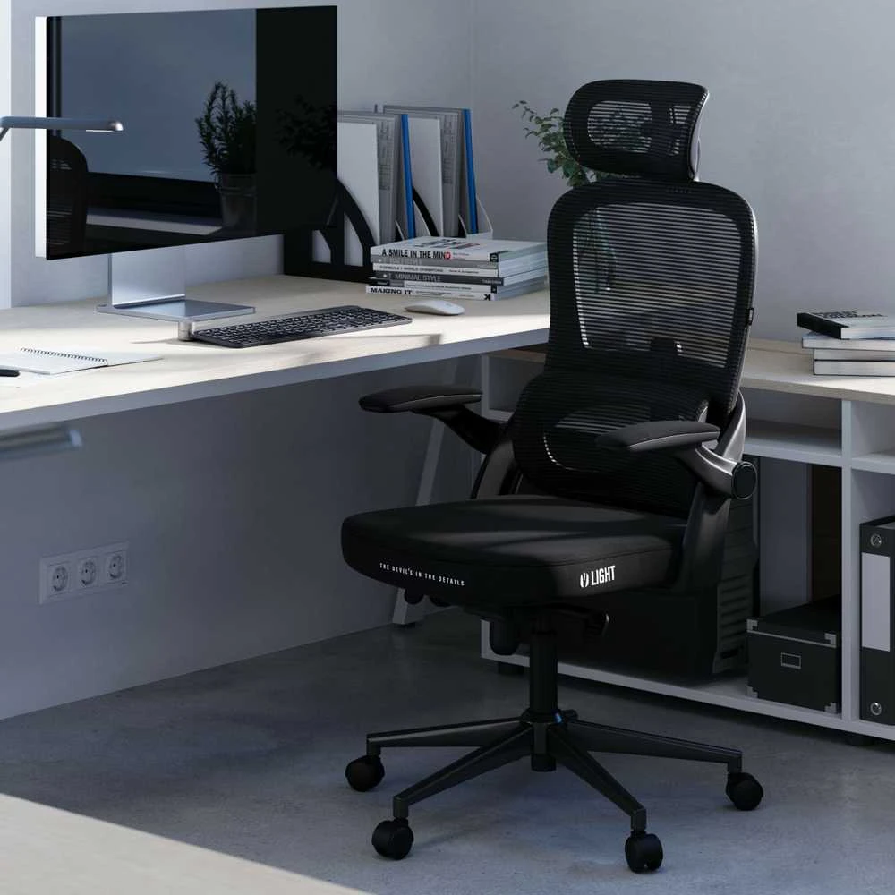 Diablo Chairs Diablo V-Light Shadow Juodas ergonominė kėdė