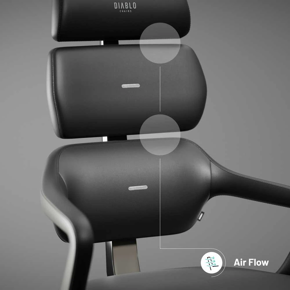 Diablo Chairs Diablo V-Modular Carbon Juodas ergonominė kėdė