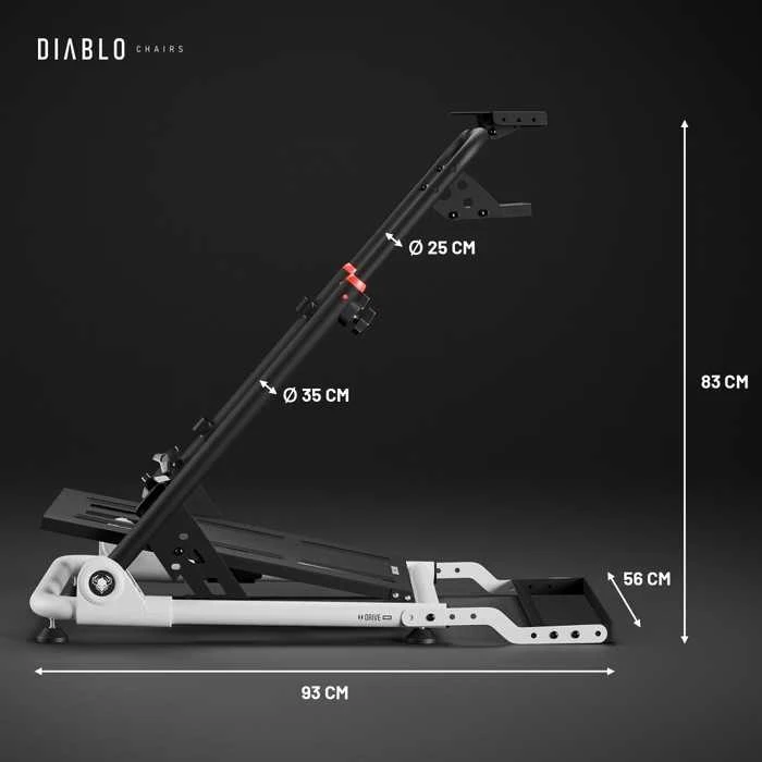 Diablo Chairs Diablo X-Drive Mini stovas vairui | Juoda/Balta