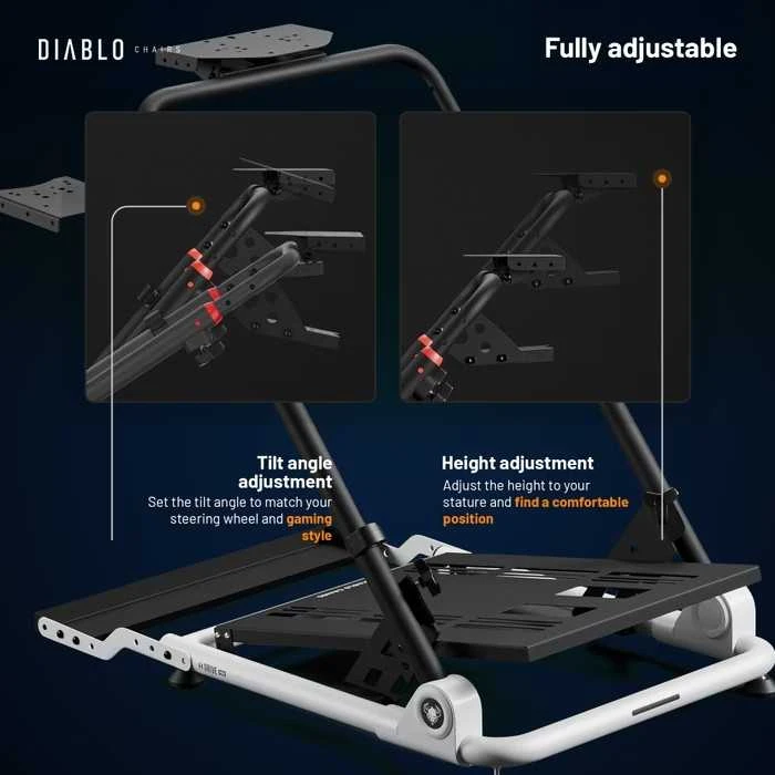 Diablo Chairs Diablo X-Drive Mini stovas vairui | Juoda/Balta