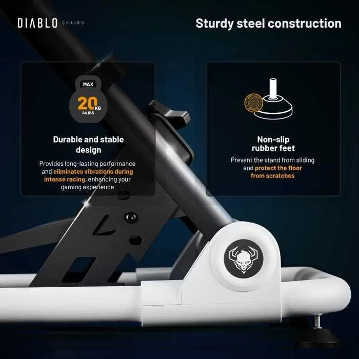 Diablo Chairs Diablo X-Drive Mini stovas vairui | Juoda/Balta
