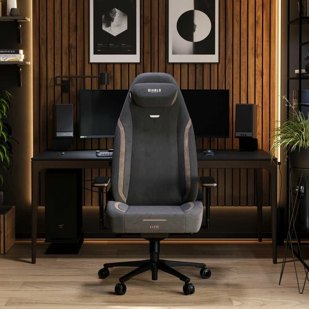 Diablo Chairs Diablo X-Eye 2.0 Normal Size Soft Juodas ergonominė kėdė