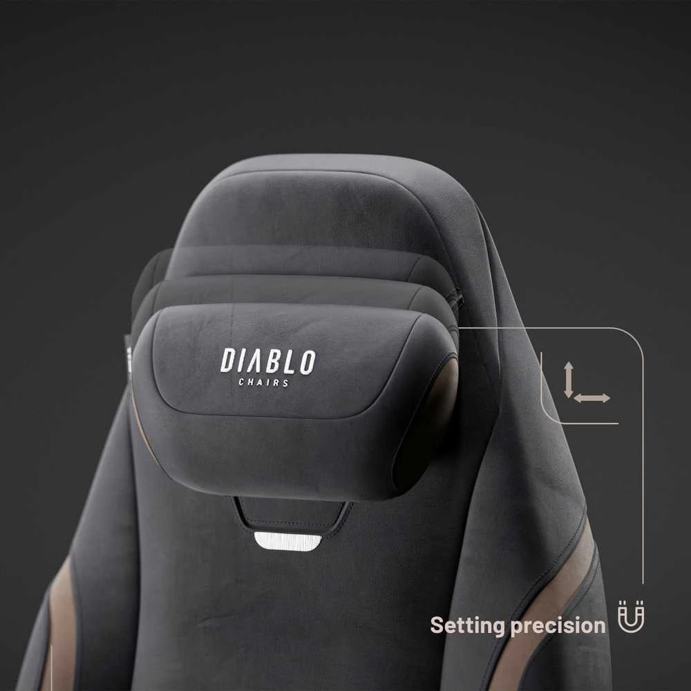 Diablo Chairs Diablo X-Eye 2.0 Normal Size Soft Juodas ergonominė kėdė
