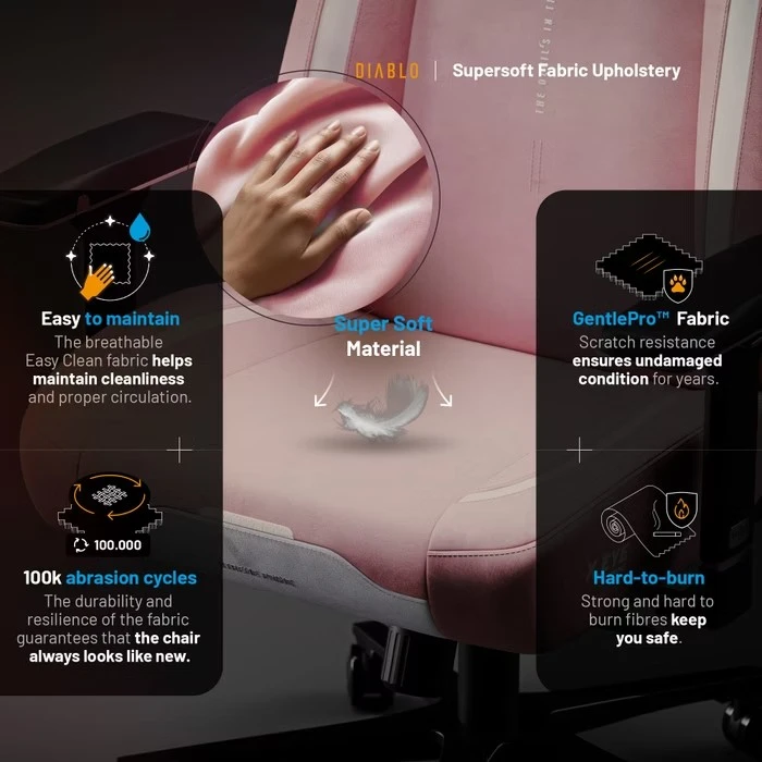 Diablo Chairs Diablo X-Eye Prime - Akira Rožinė ergonominė kėdė