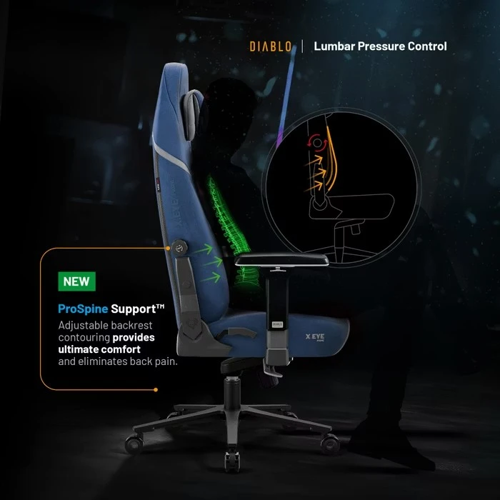 Diablo Chairs Diablo X-Eye Prime - Meta Ocean ergonominė kėdė