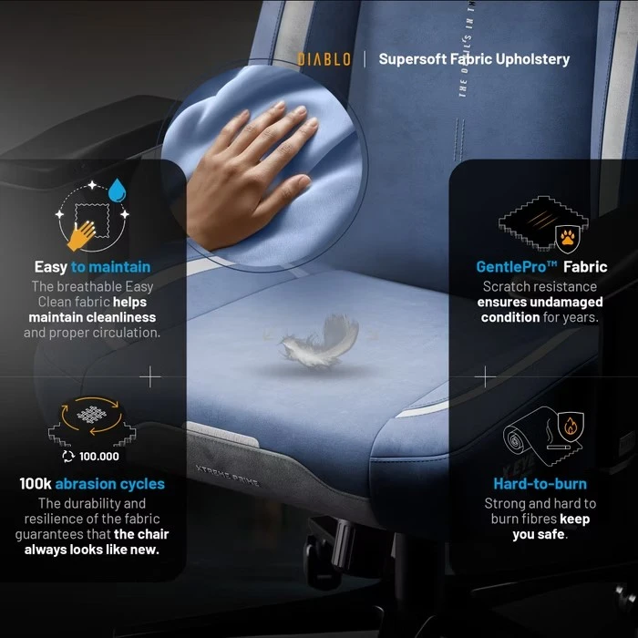 Diablo Chairs Diablo X-Eye Prime - Meta Ocean ergonominė kėdė