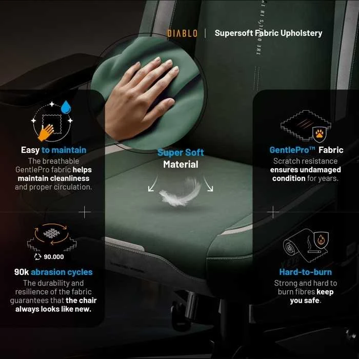 Diablo Chairs Diablo X-Eye Prime Normal Size - Forest Žalias ergonominė kėdė