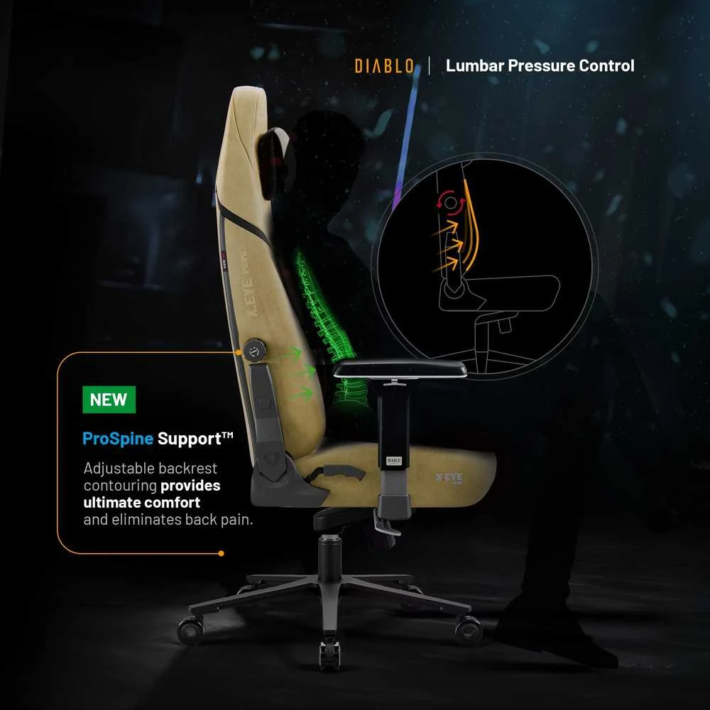 Diablo Chairs Diablo X-Eye Prime Normal Size - Broken Gold ergonominė kėdė