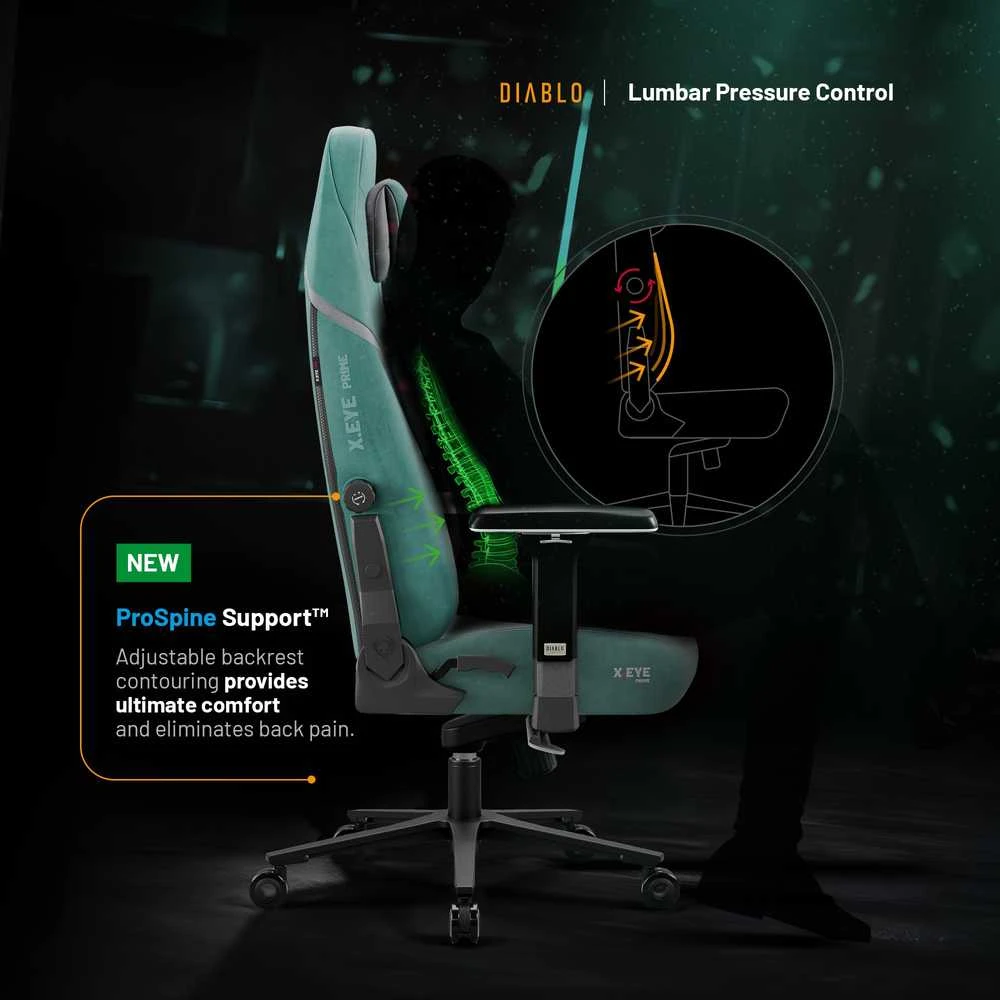 Diablo Chairs Diablo X-Eye Prime Normal Size - Mystic Mint ergonominė kėdė