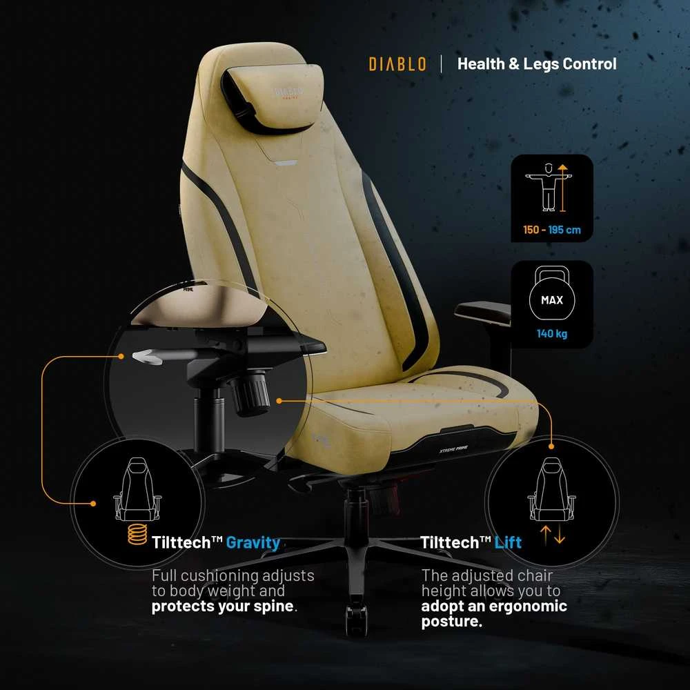 Diablo Chairs Diablo X-Eye Prime Normal Size - Broken Gold ergonominė kėdė