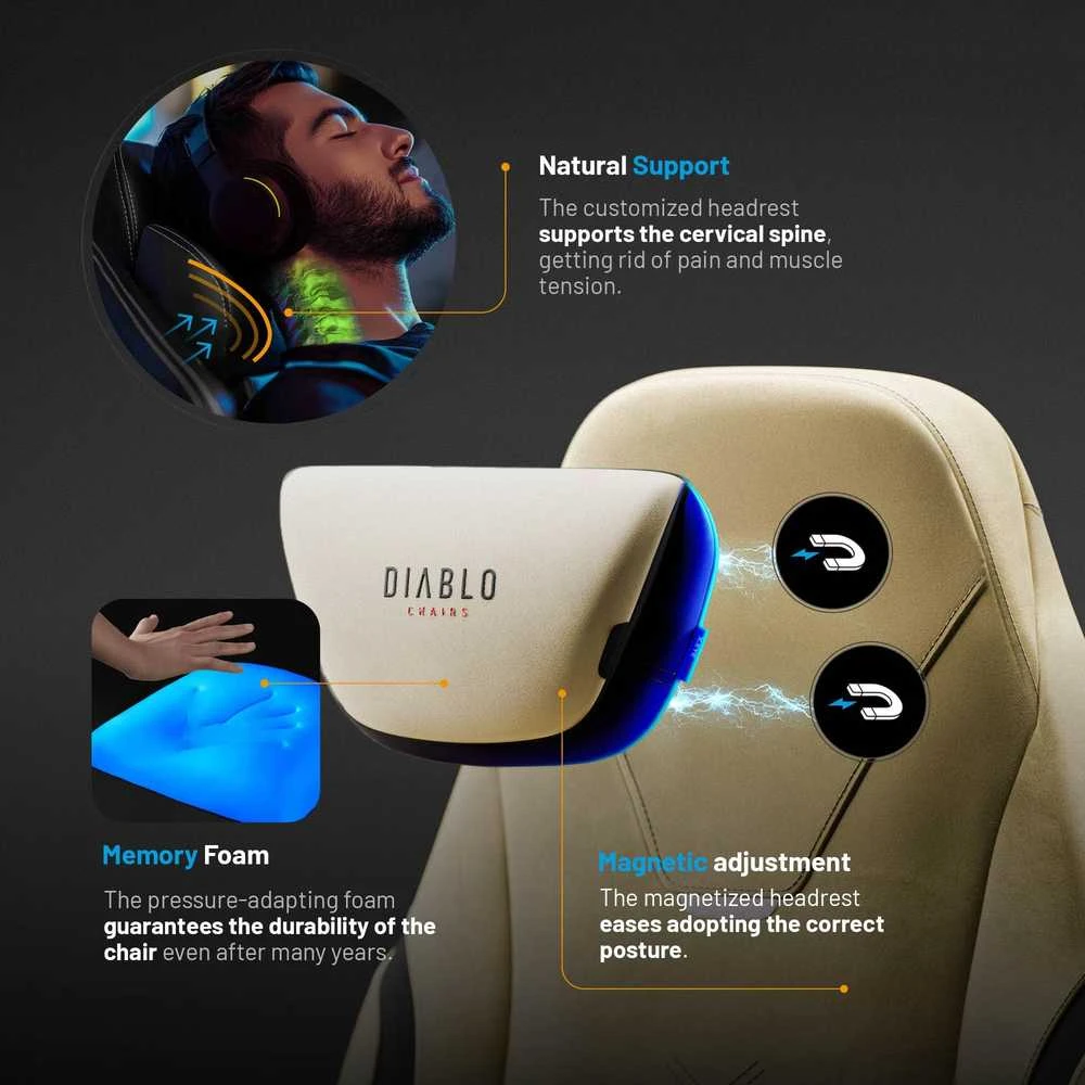 Diablo Chairs Diablo X-Eye Prime Normal Size - Broken Gold ergonominė kėdė