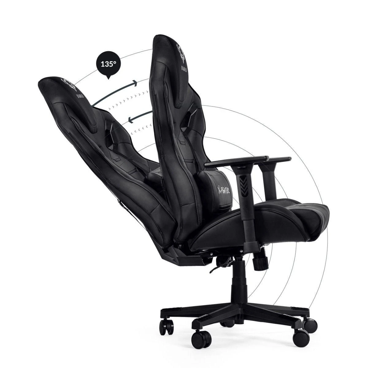 Diablo Chairs DIABLO X-FIGHTER Juodas Ergonominė Kėdė
