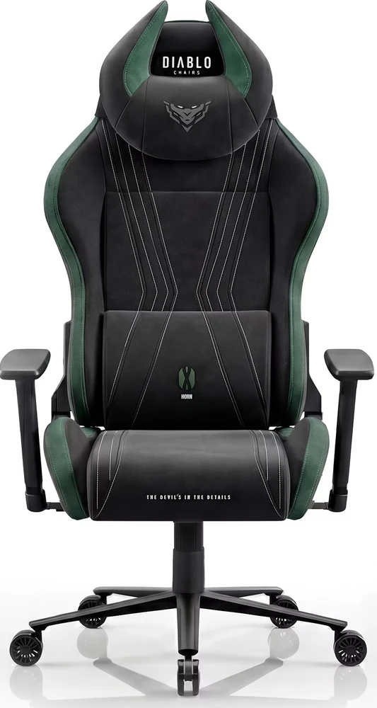 Diablo Chairs Diablo X-Horn 2.0 Normal Size Forest Žalia medžiaginė juoda-žalia