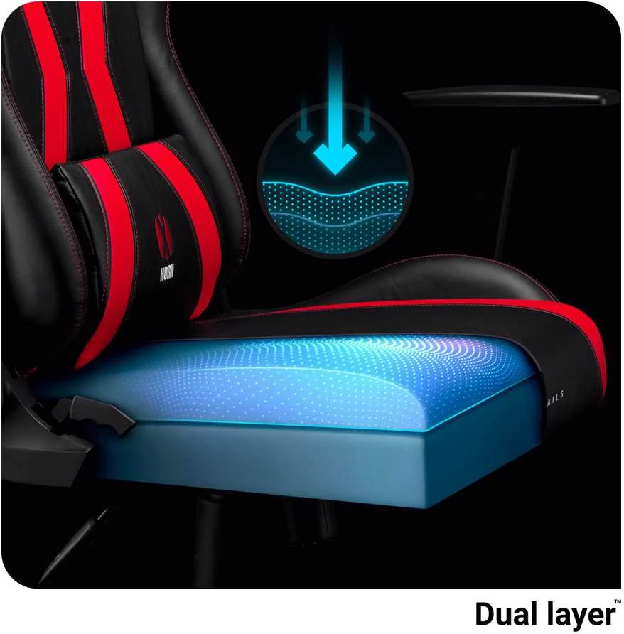 Diablo Chairs Diablo X-Horn 2.0 King Size Juodas-Raudona ergonominė kėdė