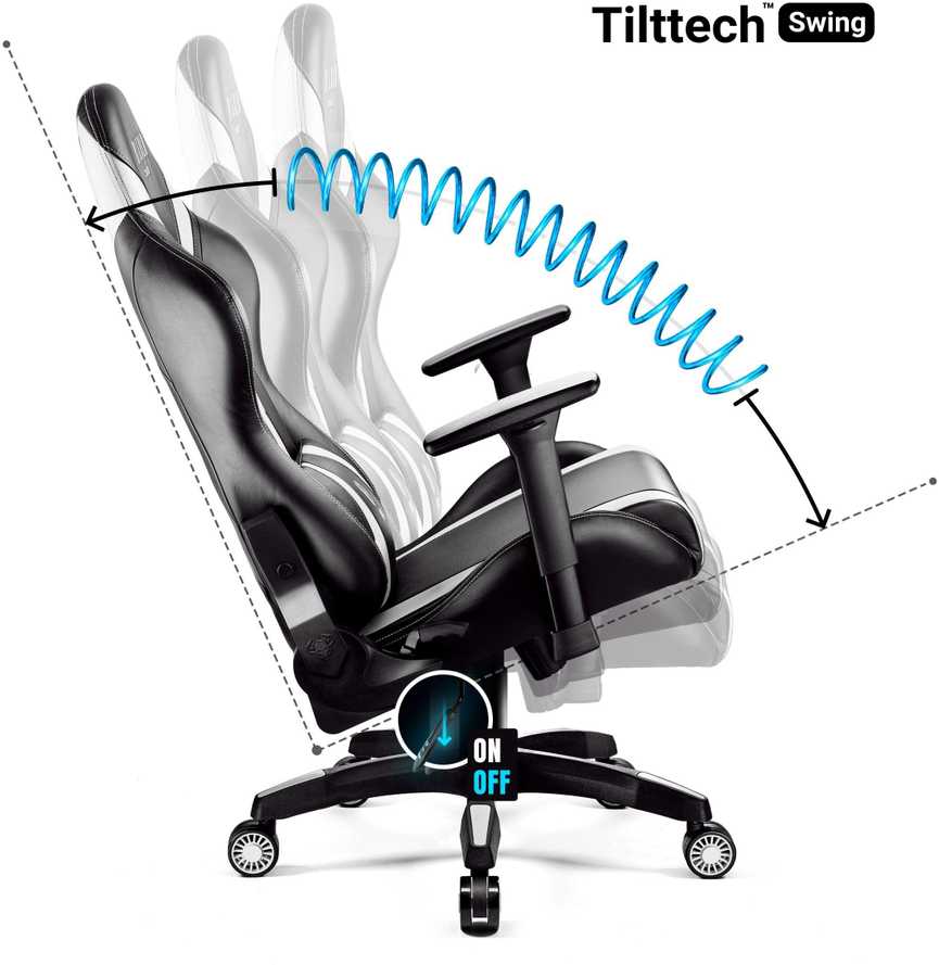 Žaidimų kėdė Diablo X-Horn 2.0 Gaming Chair King Size, Juoda-balta