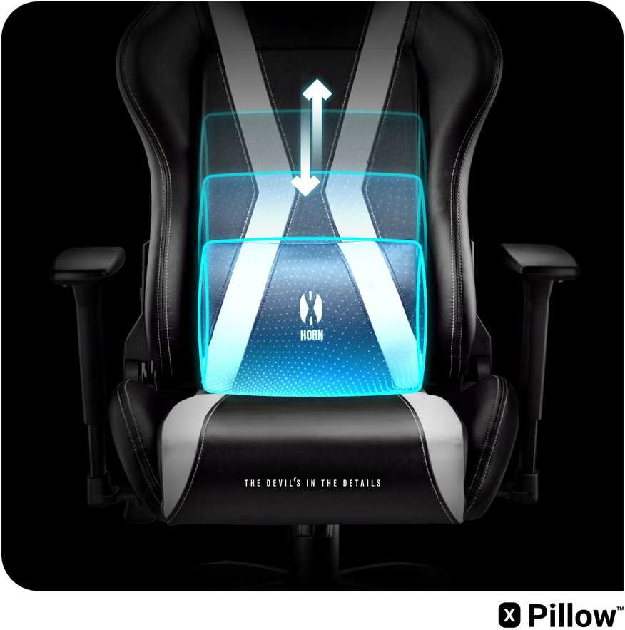 Žaidimų kėdė Diablo X-Horn 2.0 Gaming Chair King Size, Juoda-balta