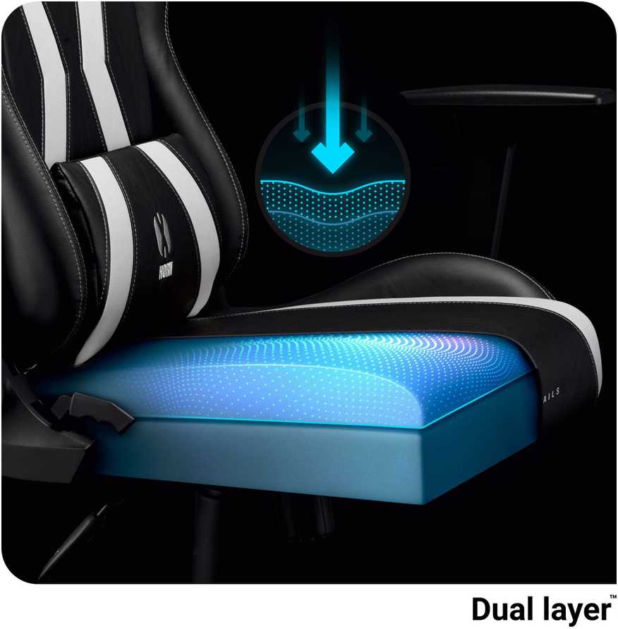 Žaidimų kėdė Diablo X-Horn 2.0 Gaming Chair King Size, Juoda-balta