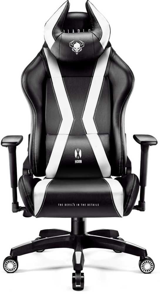 Žaidimų kėdė Diablo X-Horn 2.0 Gaming Chair King Size, Juoda-balta
