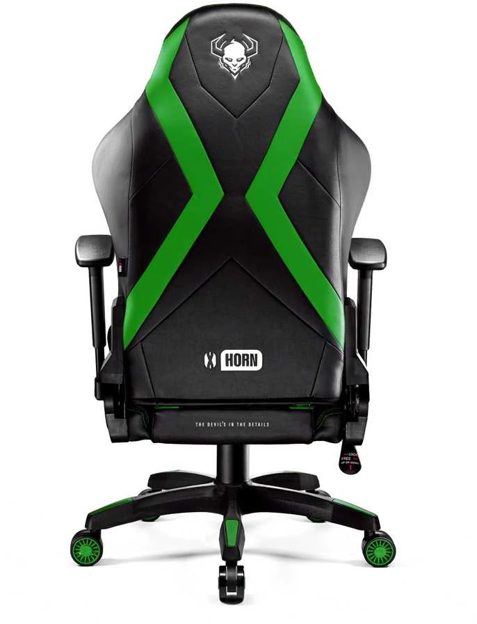 Diablo Chairs Diablo X-Horn 2.0 Normal Size Juodas-Žalias ergonominė kėdė