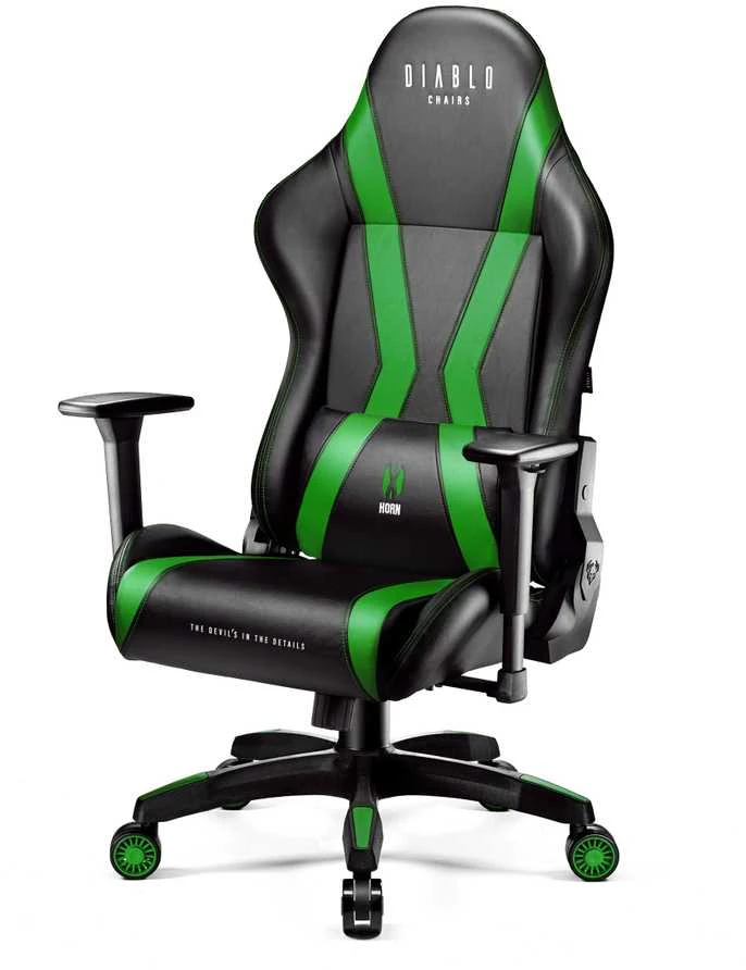 Diablo Chairs Diablo X-Horn 2.0 Normal Size Juodas-Žalias ergonominė kėdė