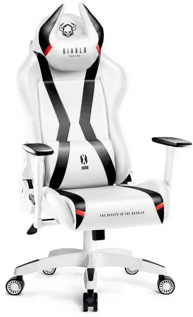 Žaidimų kėdė Diablo X-Horn 2.0 Gaming Chair Normal, Balta-juoda