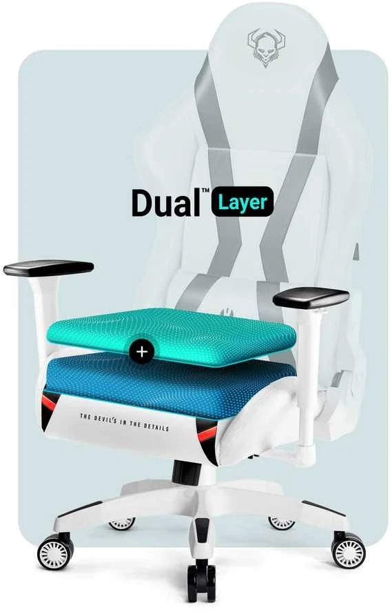 Žaidimų kėdė Diablo X-Horn 2.0 Gaming Chair Normal, Balta-juoda