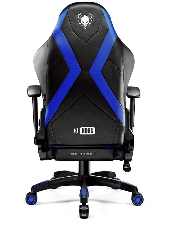 Diablo Chairs Diablo X-Horn 2.0 Normal Size Juodas-Mėlyna ergonominė kėdė