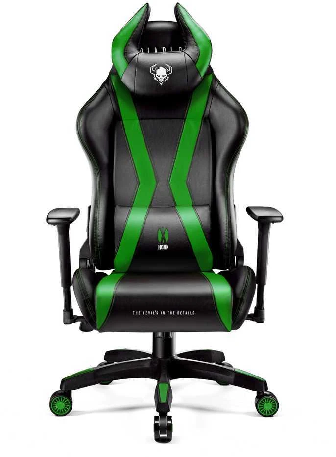 Diablo Chairs Diablo X-Horn 2.0 Normal Size Juodas-Žalias ergonominė kėdė